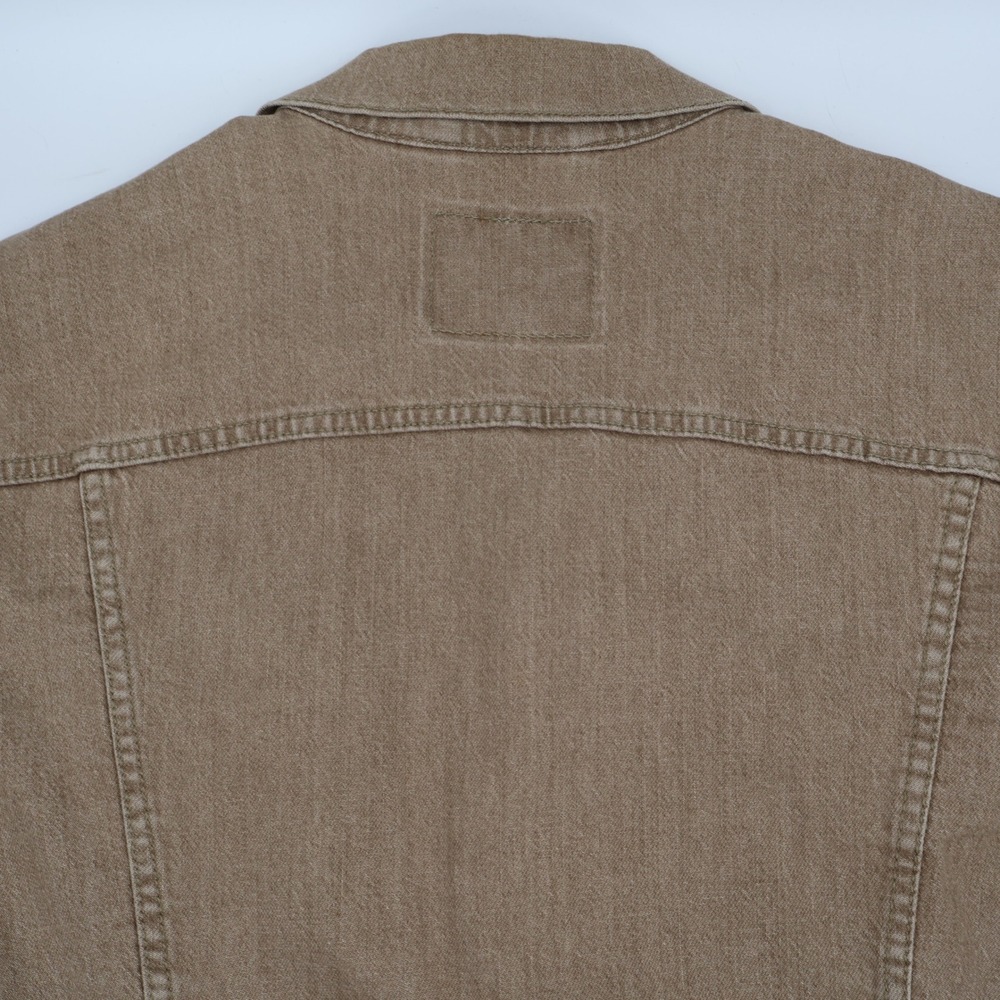 Levis Trucker Jacket Mens XXL Tan Khaki Denim Button Front Coat 72334-0482 - Picture 11 of 12